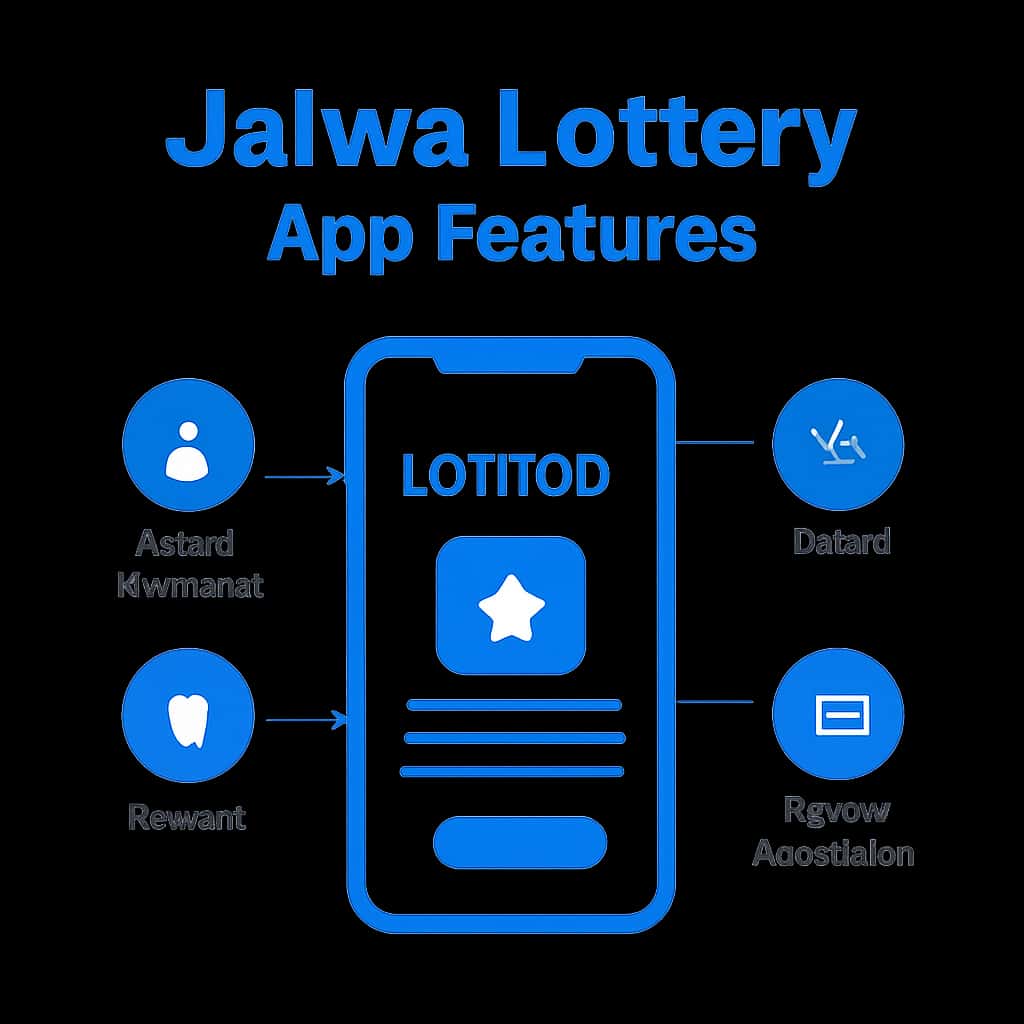 An educational diagram about Jalwa Lottery App Features.