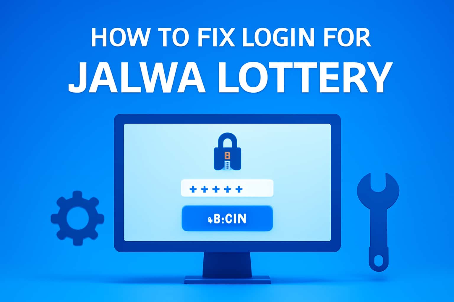 An informative visual representation of troubleshooting login issues for Jalwa Lottery.