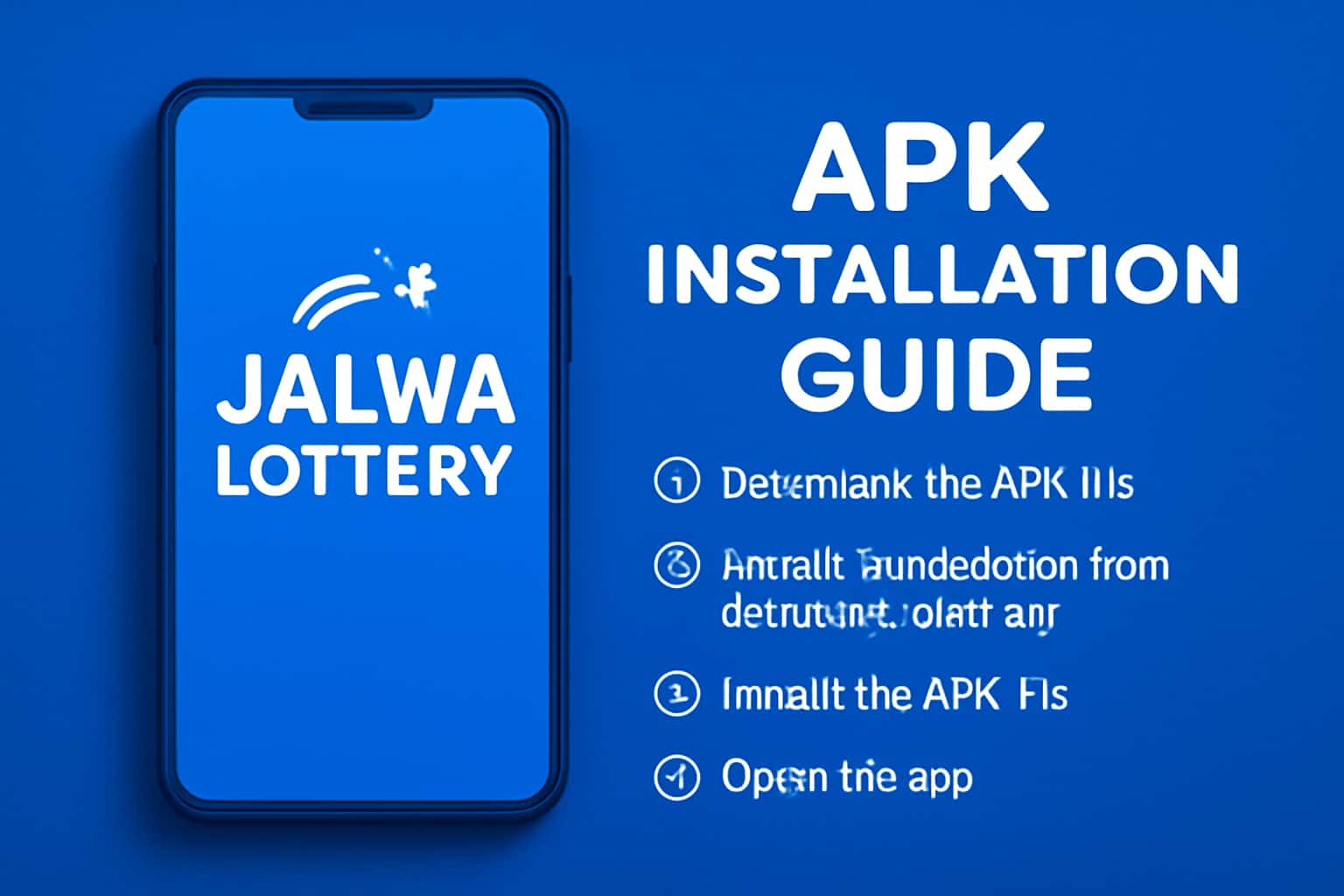 Informational scene about Jalwa Lottery APK Installation Guide.
