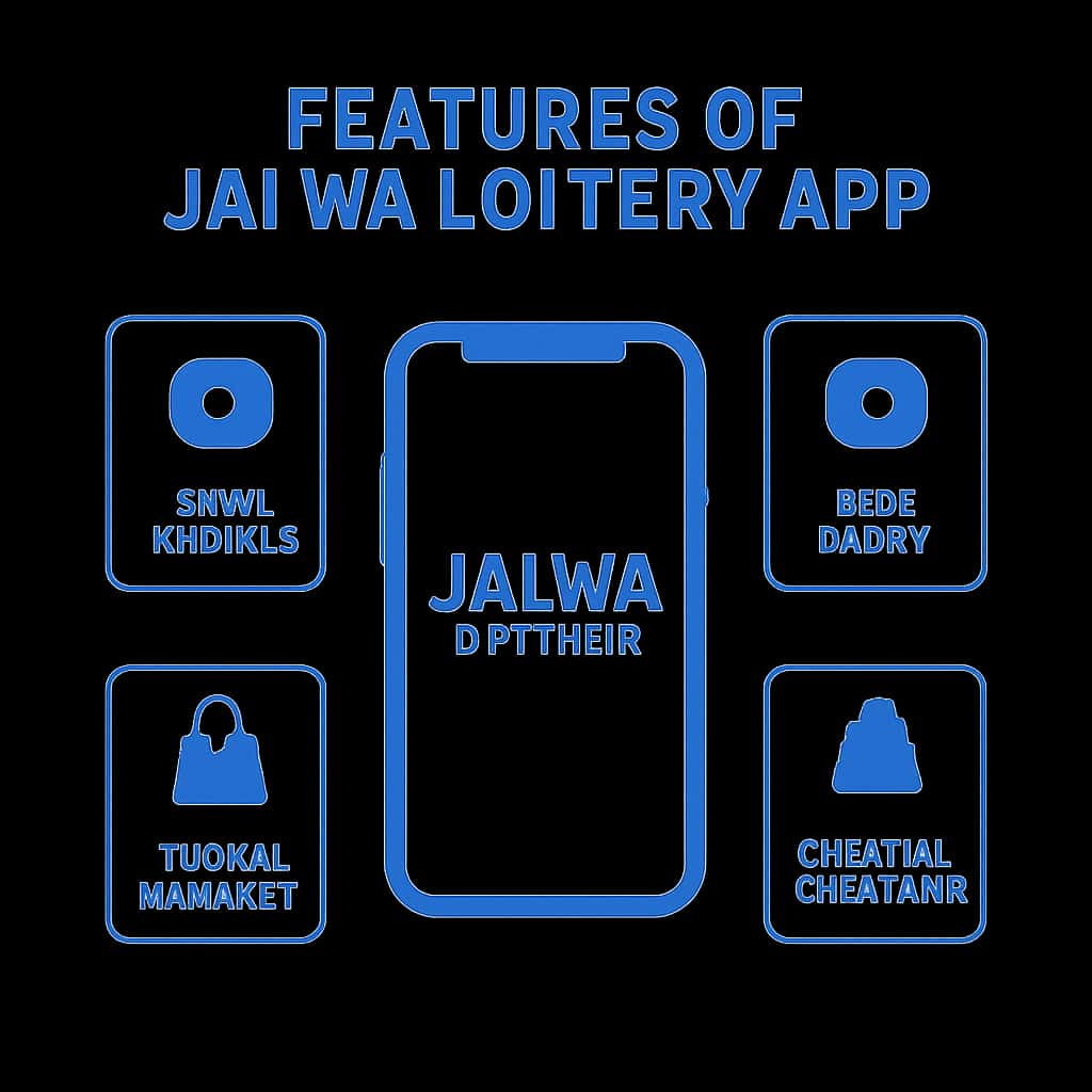 An illustration detailing the installation process of the Jalwa Lottery App.