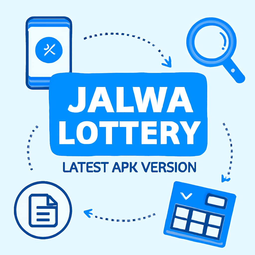 Illustration detailing the features of Jalwa Lottery Latest APK Version.